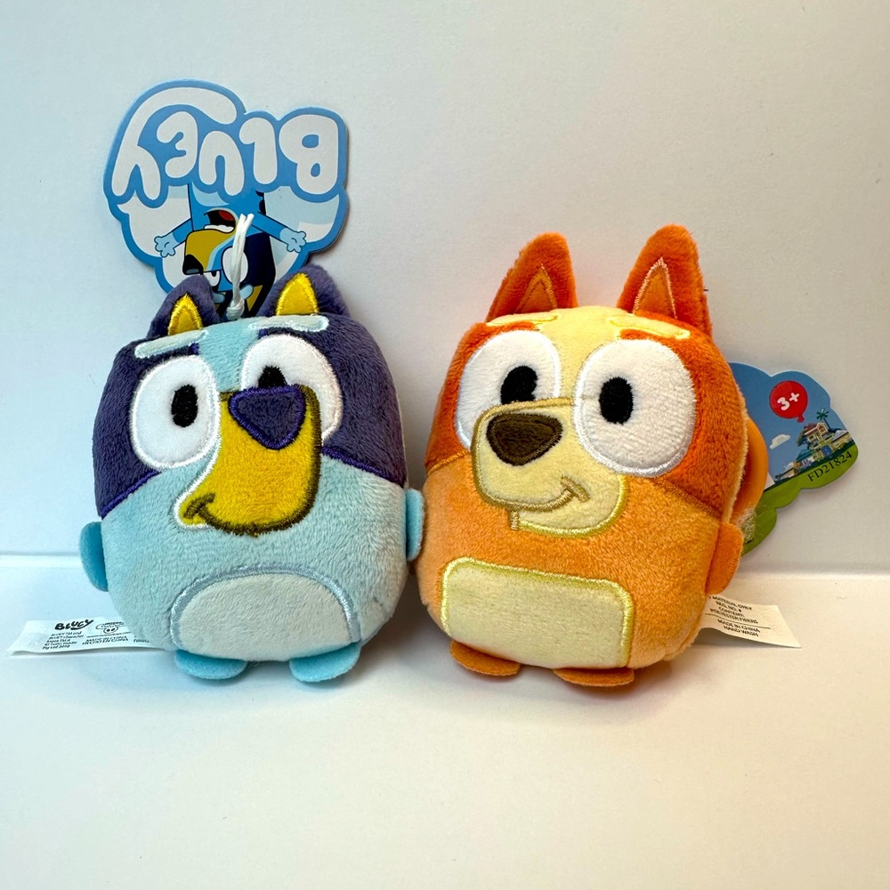 Bluey and Bingo Plush bag charms set of 2 NWT - Picture 2 of 4